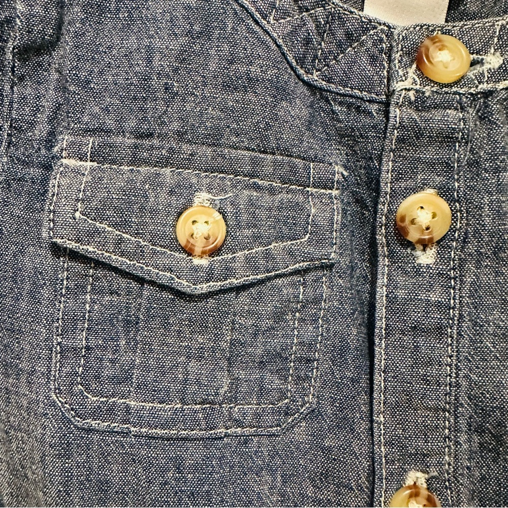 Ralph Lauren Denim Kids Chambray Dress with Button Closure - Picture 4 of 10
